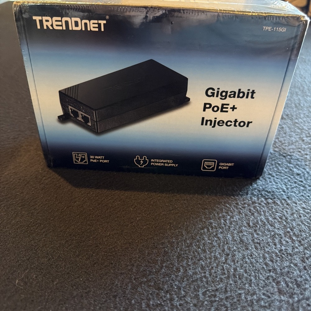 TRENDnet TPE-115GI Gigabit PoE+ Injector 30‎ Watt Port Integrated Power Supply